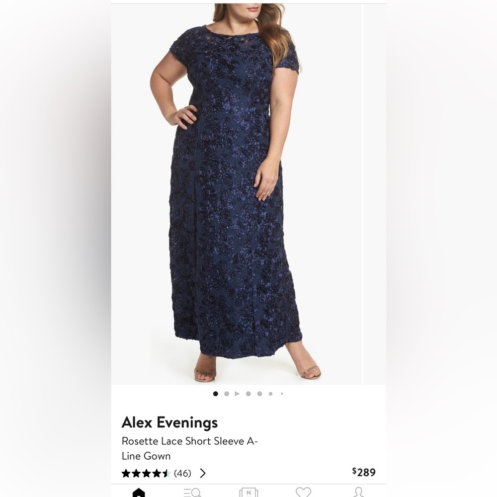 Alex Evenings mother of the bride dress. Size 16. Shortened to cocktail length